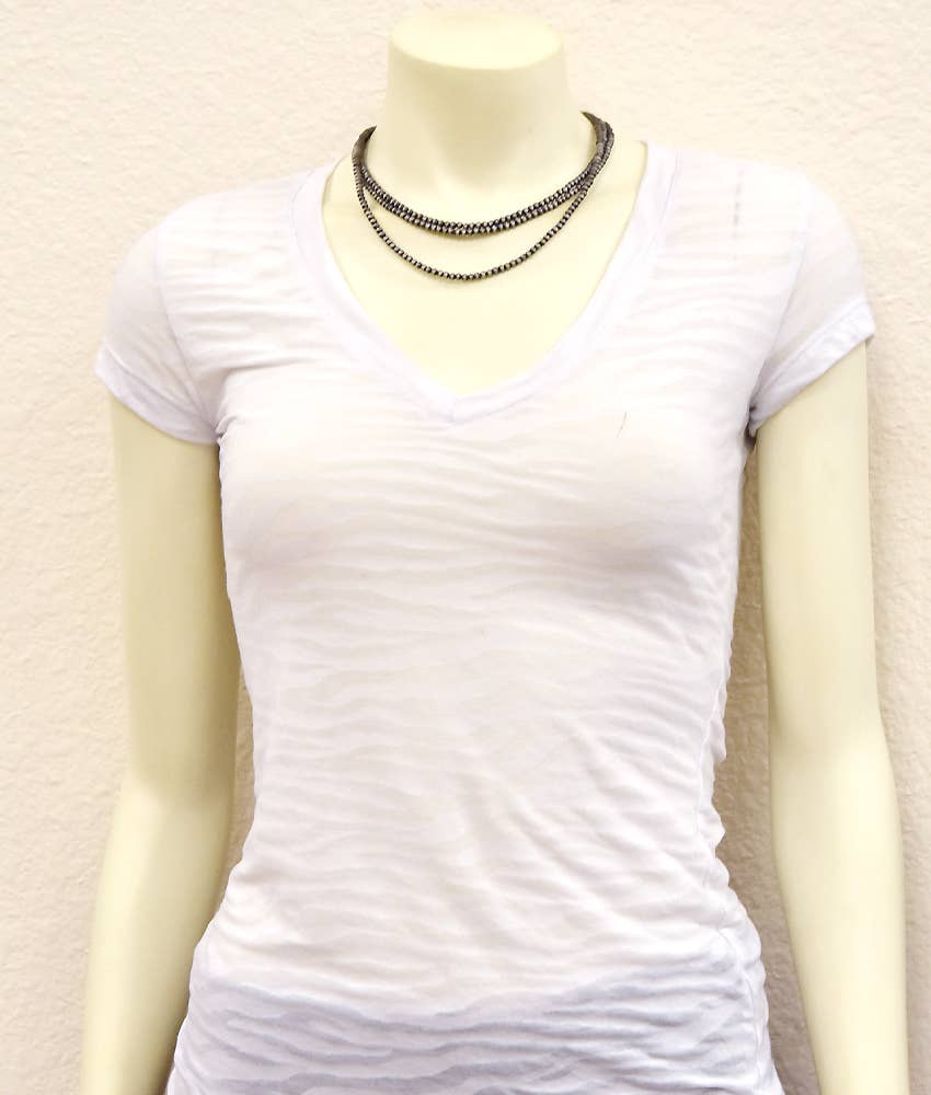17" 4mm Bead 3 Strand Necklace