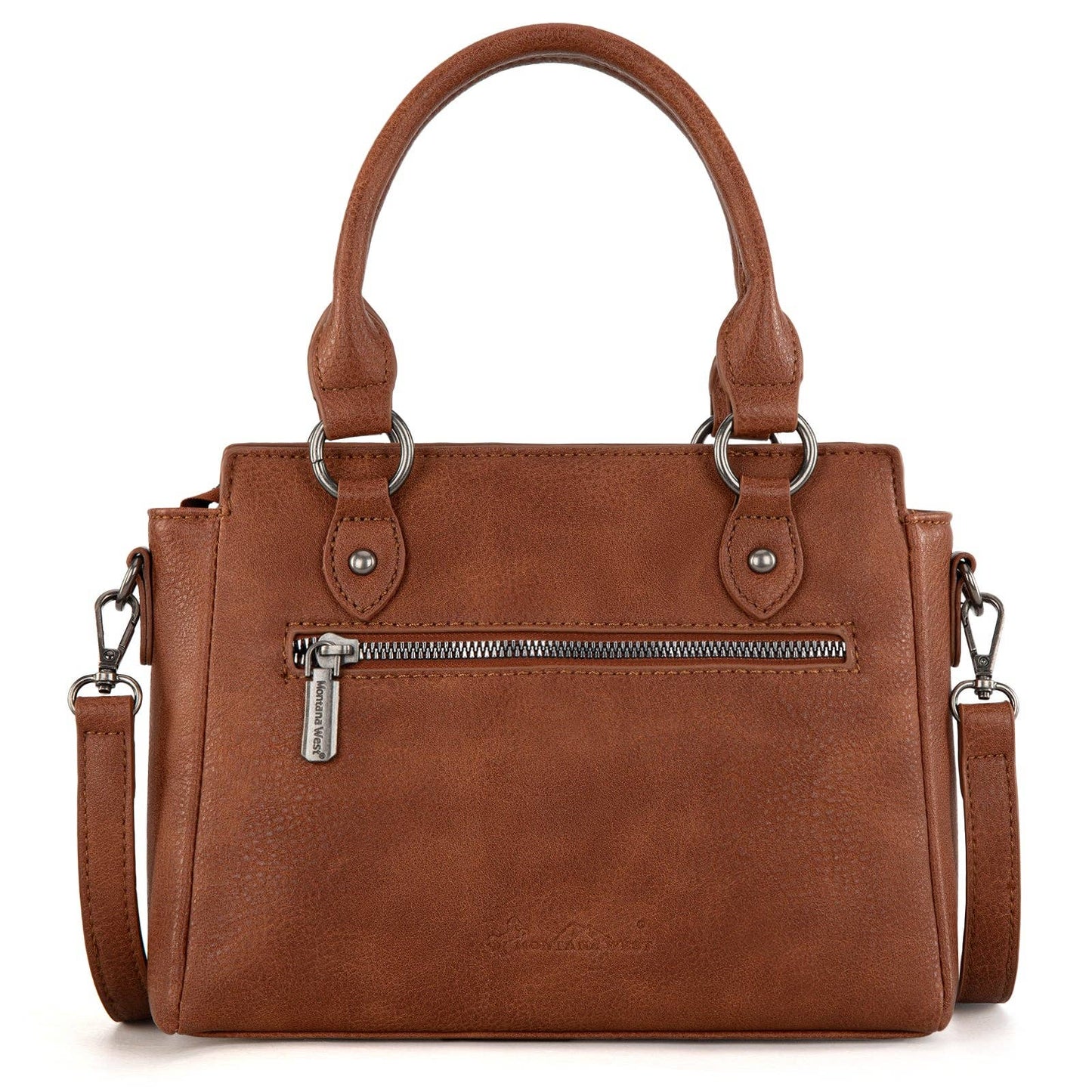 Tooled Aztec Tote/Crossbody