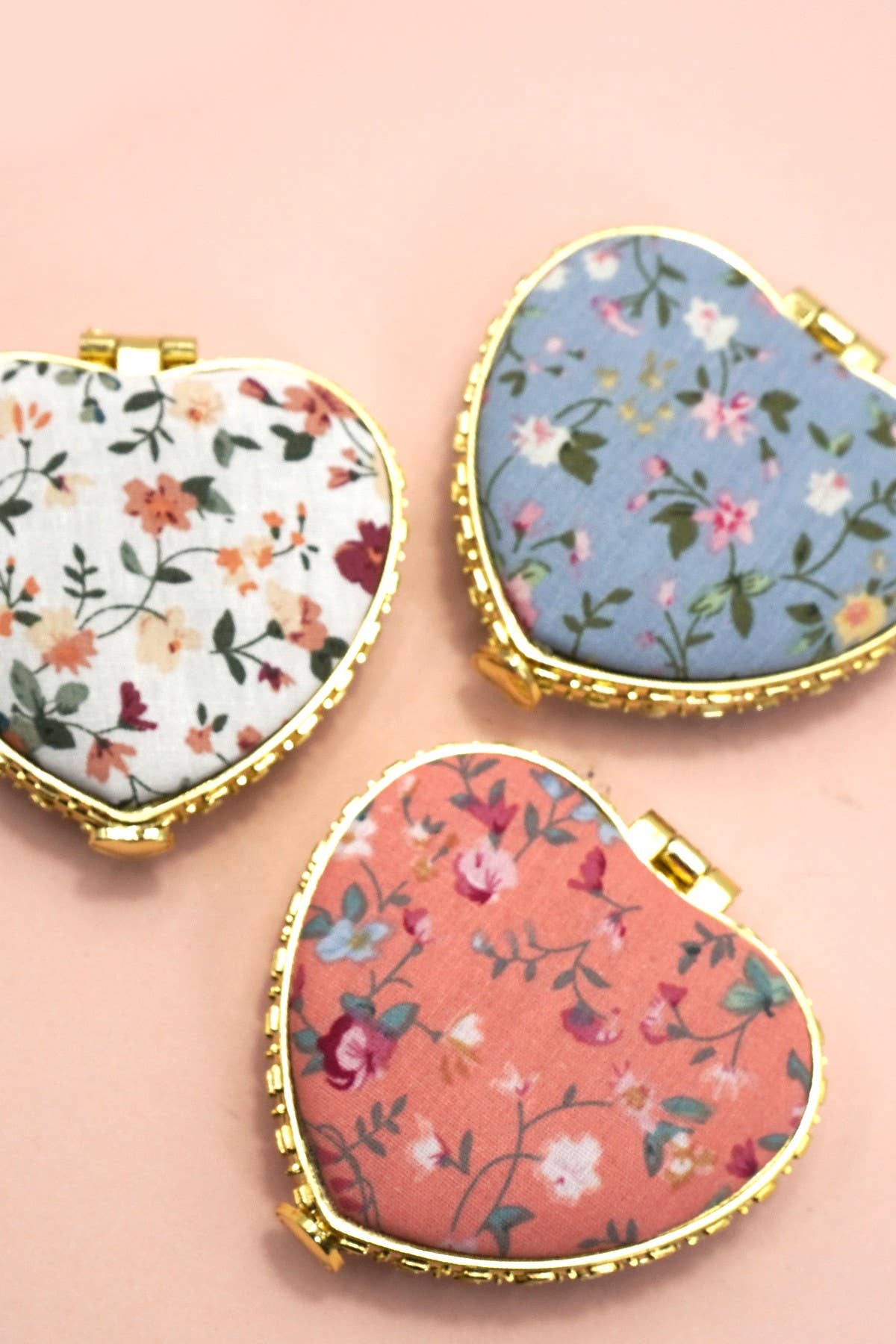 FLORAL COMPACT MIRROR