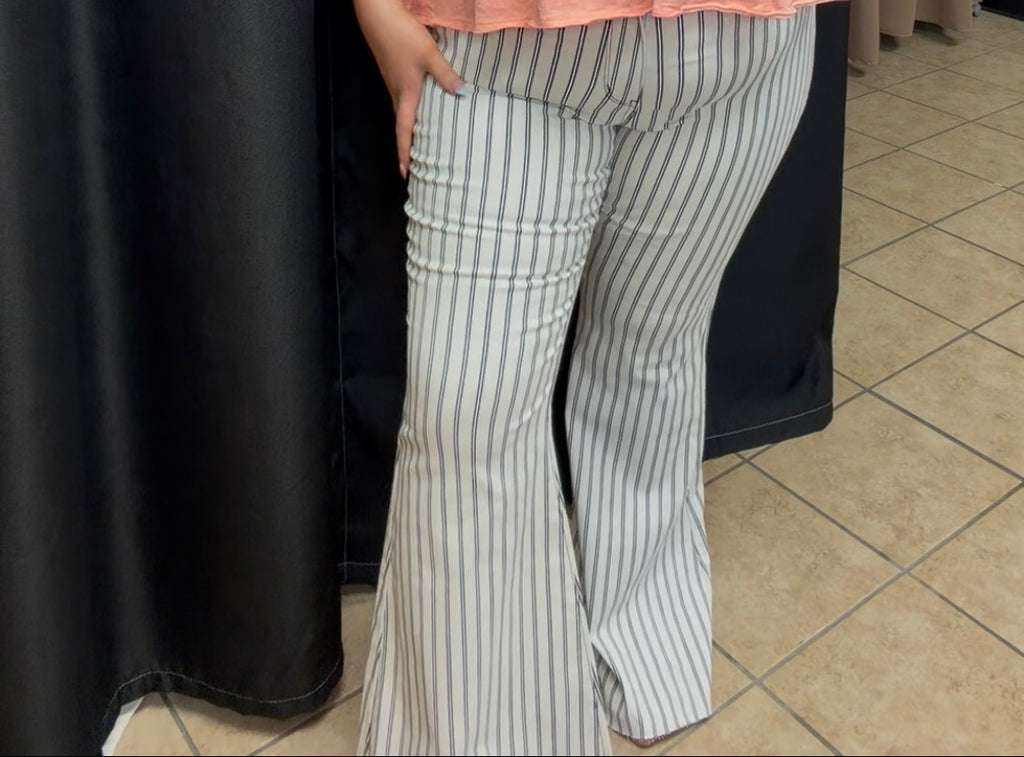 PIN STRIPE JEANS- PLUS