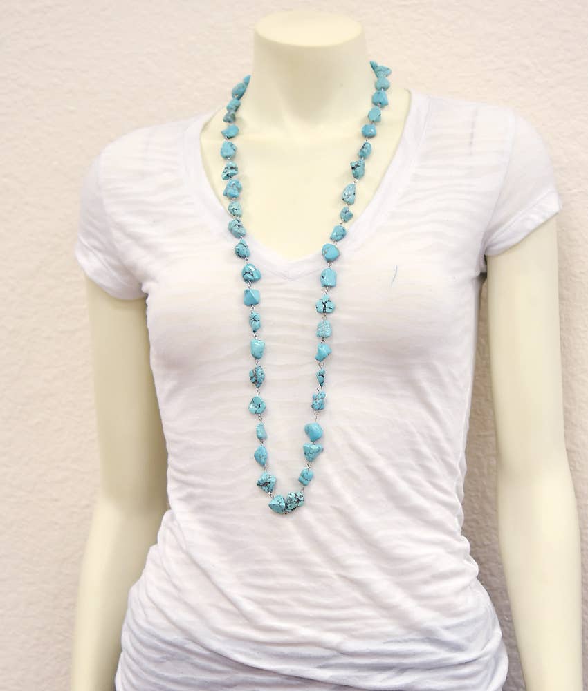 40" Turquoise Endless Necklace