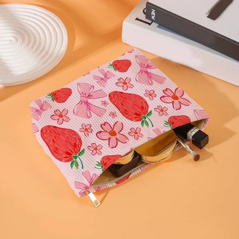 BOW CHERRY COSMETIC BAG