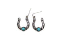 Western Horseshoe Turquoise Earrings