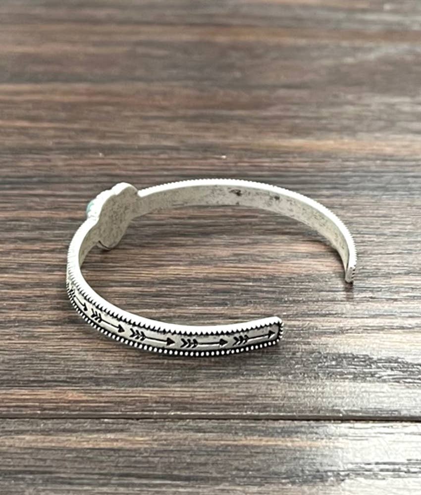 Heart Turquoise Cuff Bracelet