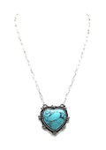 TURQUOISE HEART NECKLACE