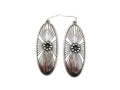 Western Long Oval Concho Earrings