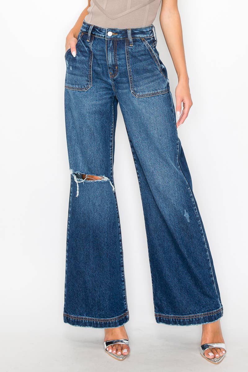 ULTRA HIGH RISE RELAXED FLARE JEANS