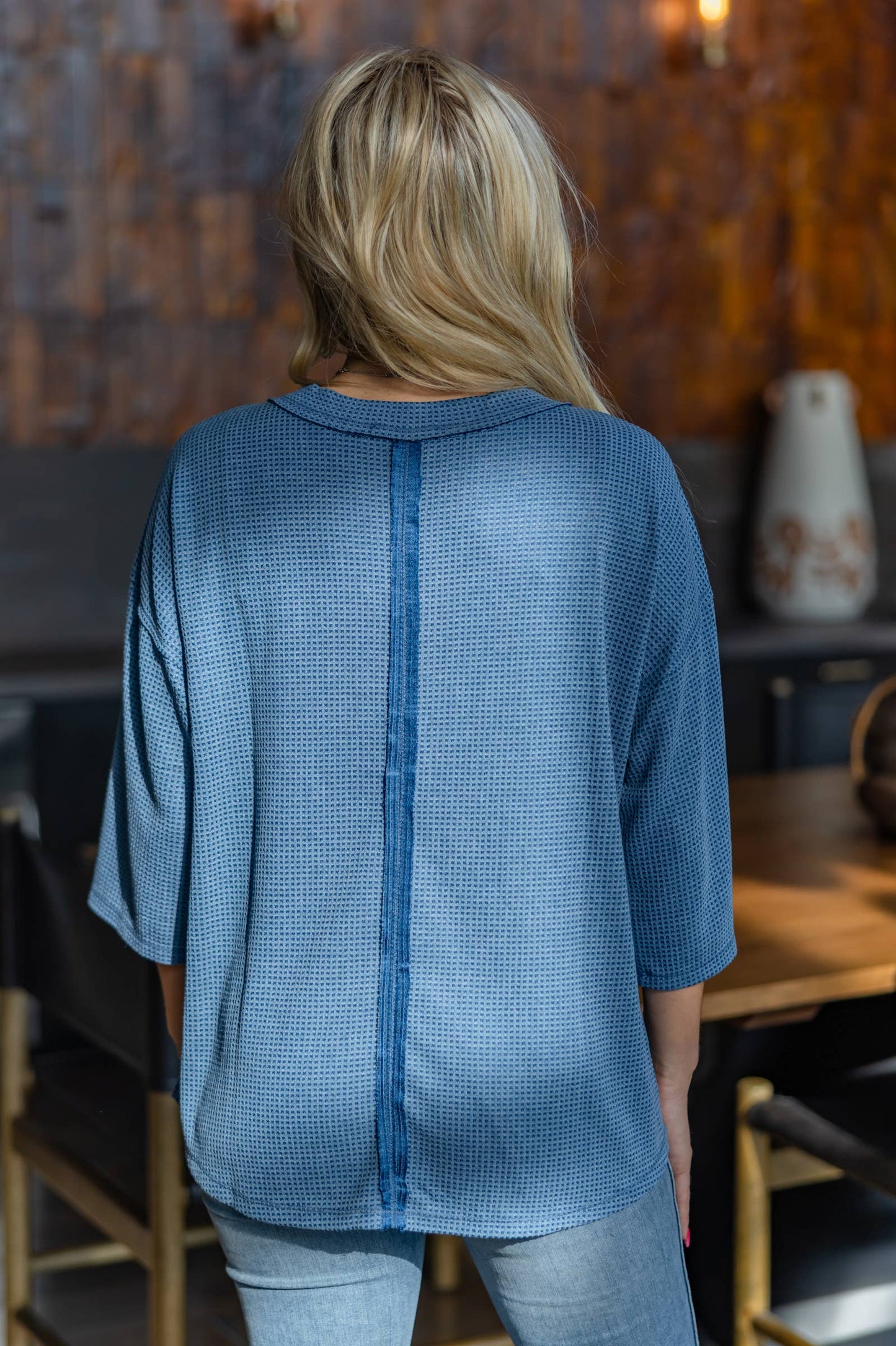 BLUE MESA BUTTON TOP