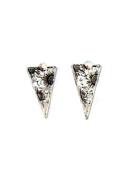 Sunflower Etched Earrings