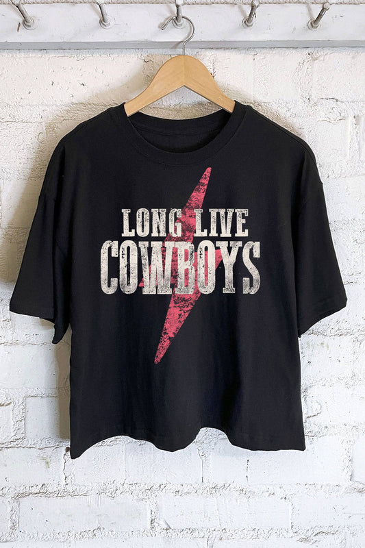 LONG LIVE COWBOYS LONG CROP TOP
