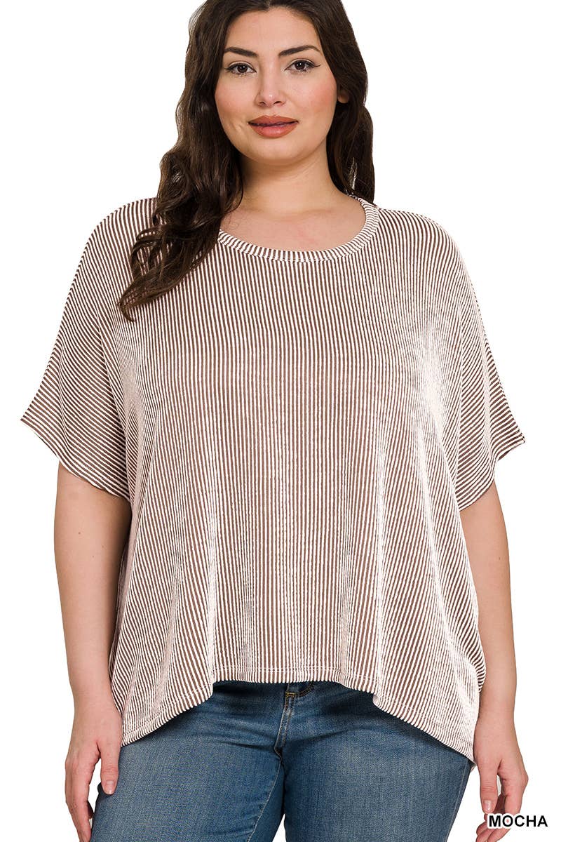 Mesa Ribbed Top- Plus
