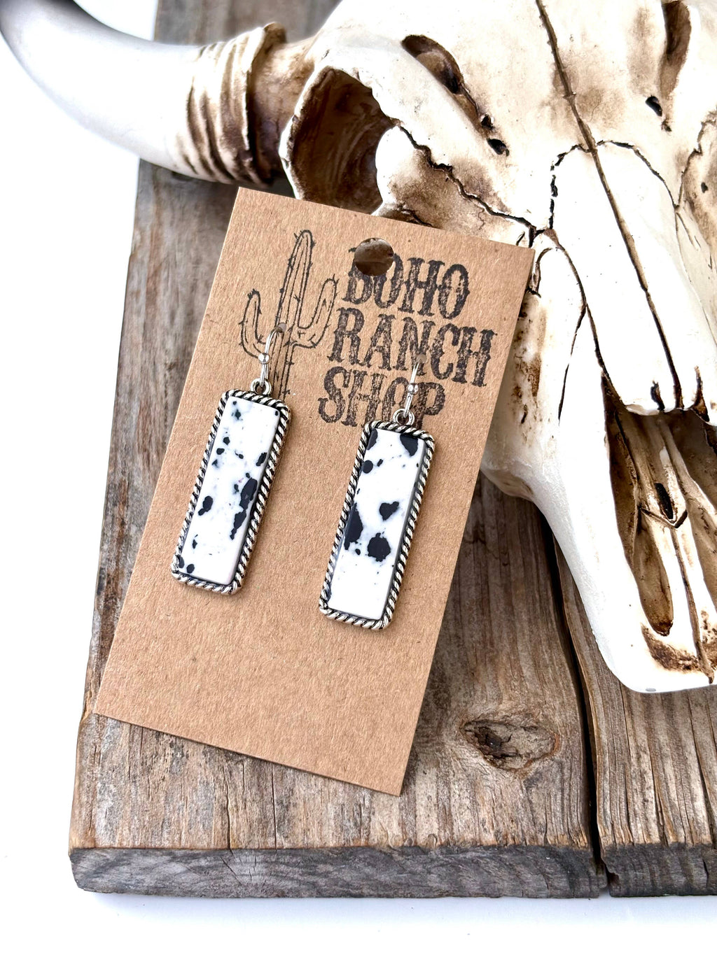Stone Bar Drop Dangle Earrings