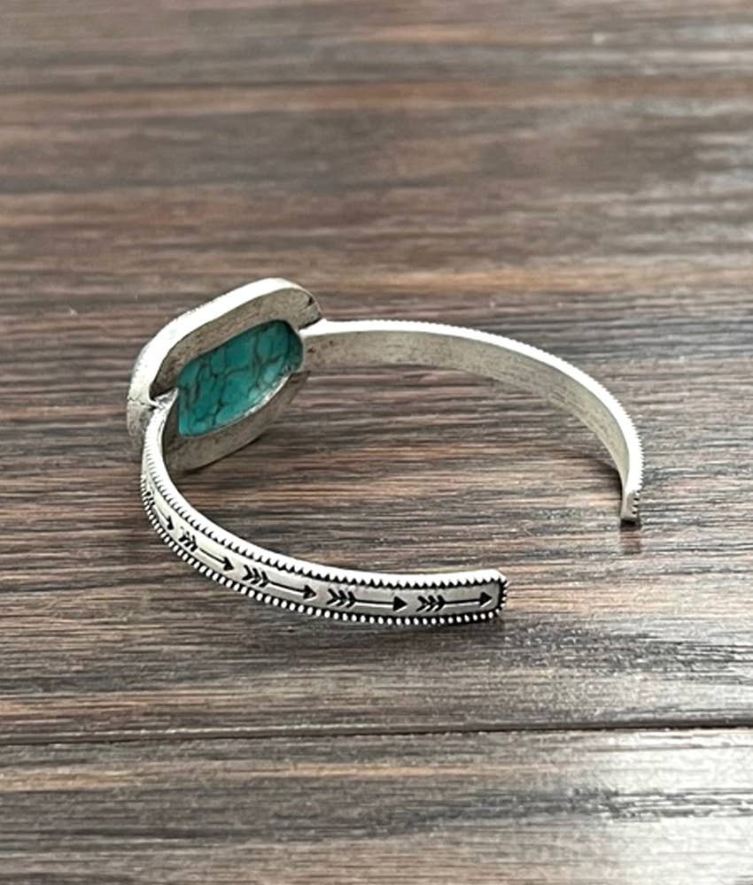 Turquoise Stone Cuff Bracelet