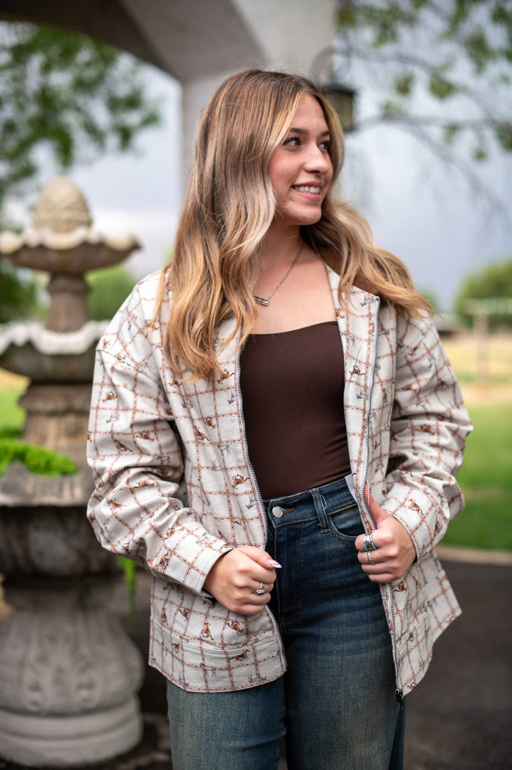 Horse Around Zip Up Jacket