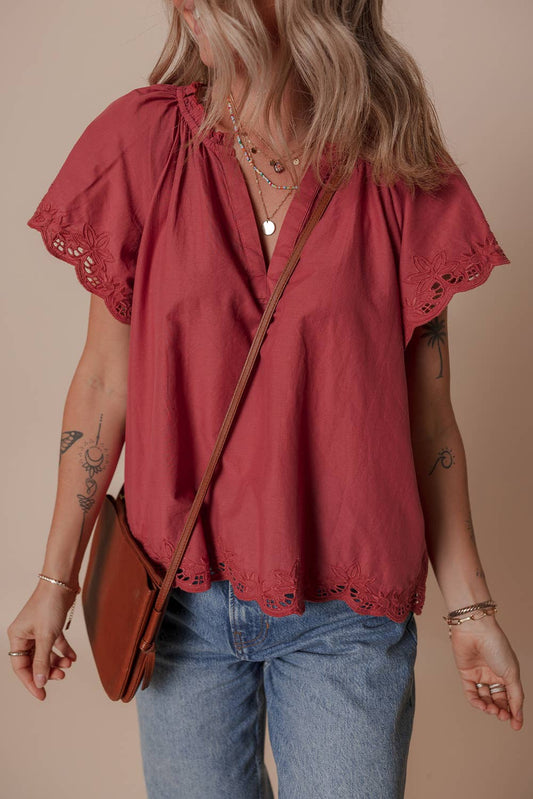 Floral Embroidered Blouse