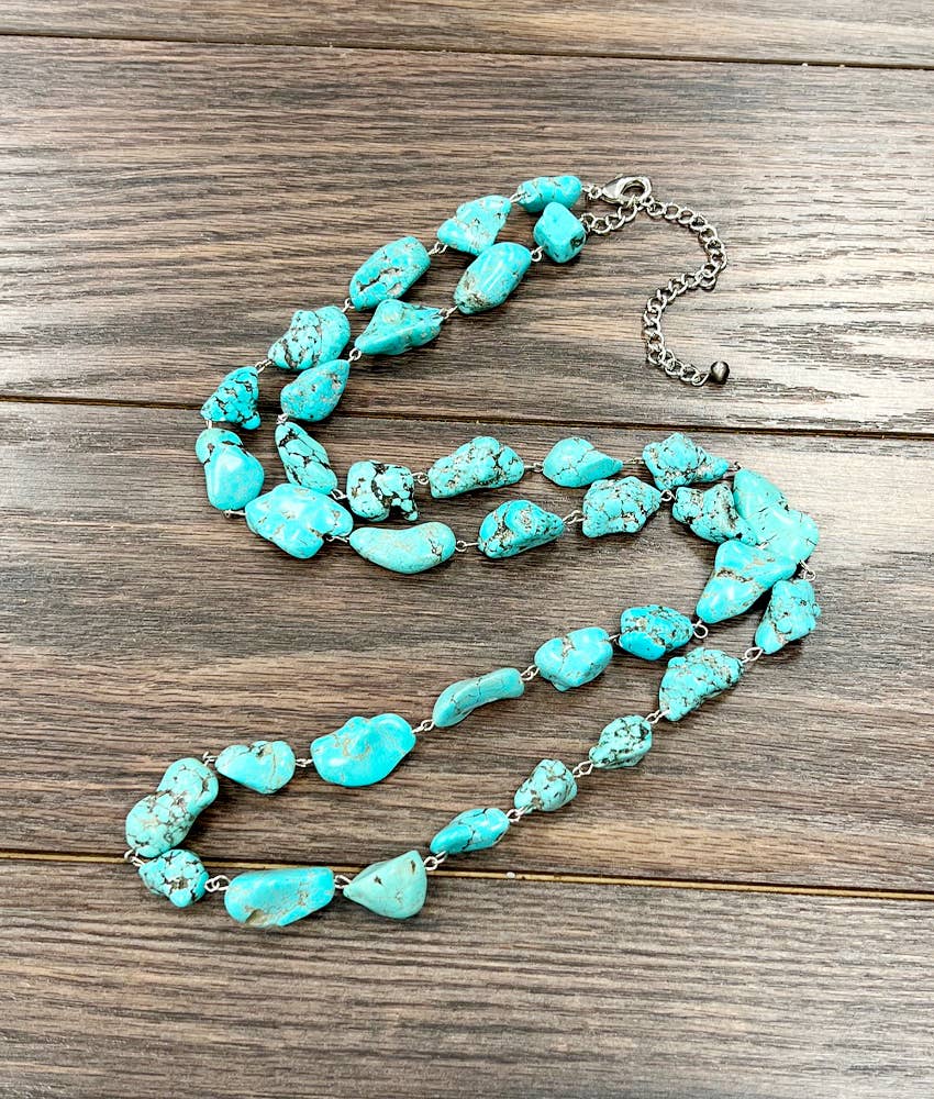 40" Western Turquoise Necklace