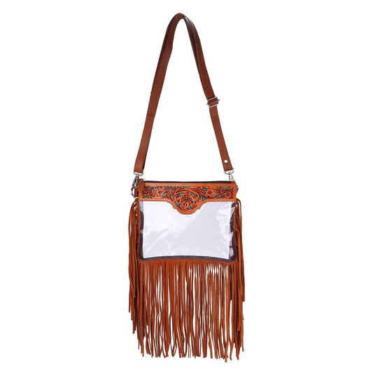 Leather Western Hand Tooled Women's Clear