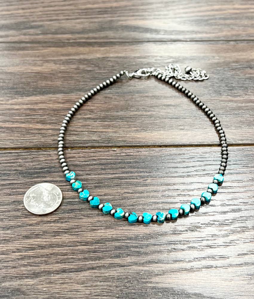 15" Heart Gemstone Necklace