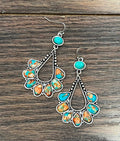 2.2" Western Gemstone/Turquoise Earrings