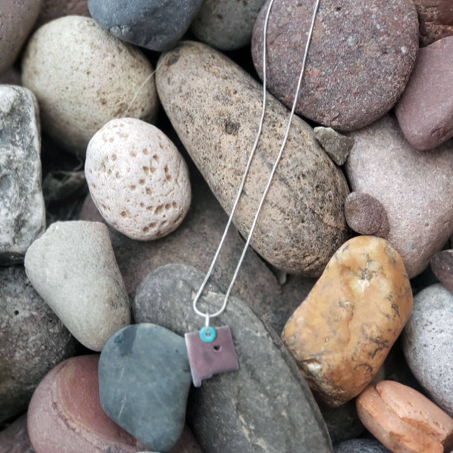New Mexico State Cutout Necklace