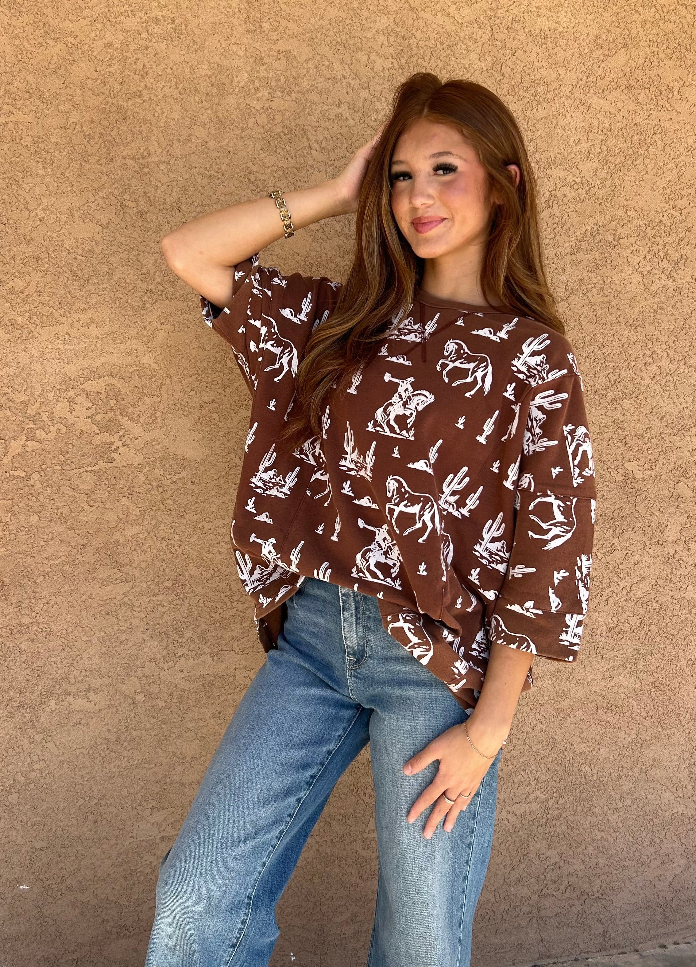 Saddle Up Oversized Top