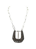 Western Large Belt Buckle Pendant Necklace