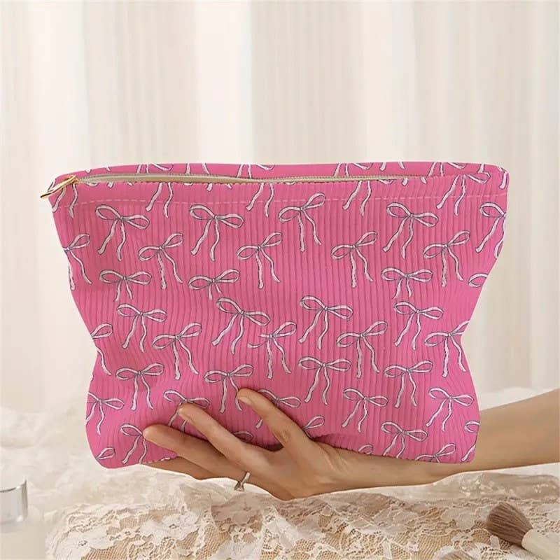BOW CHERRY COSMETIC BAG