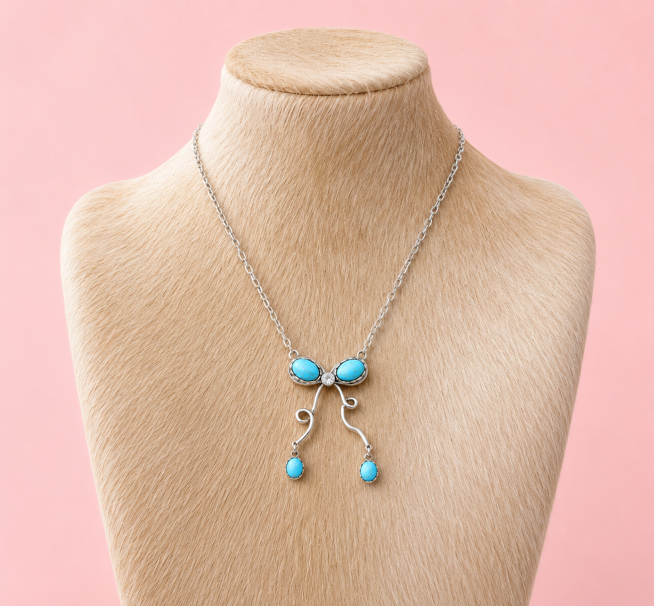 Coquette Bow Pendant Necklace