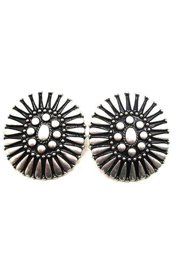 WESTERN CONCHO POST EARRINGS