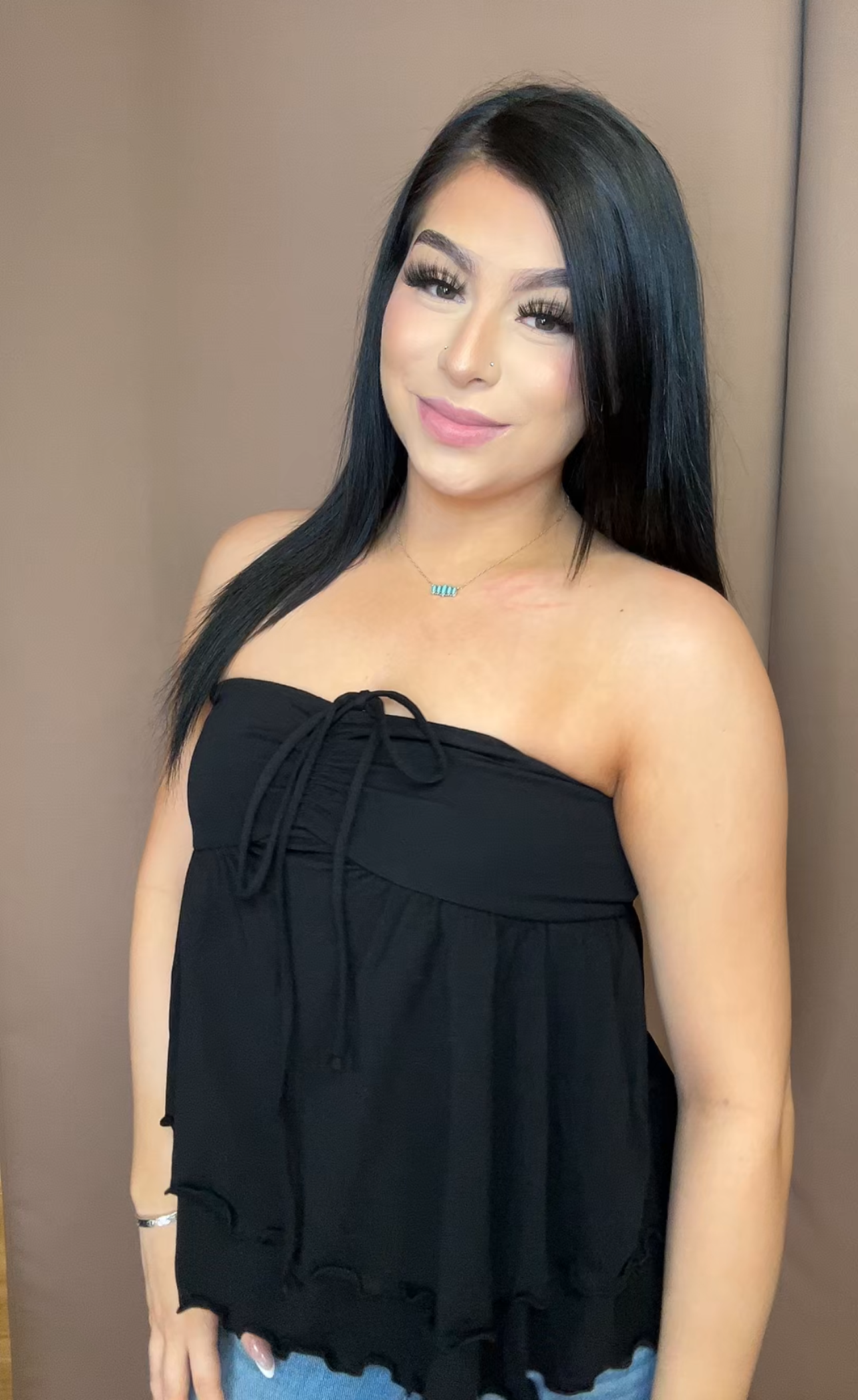 RUFFLE TUBE/HALTER TOP