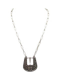 Belt Buckle Pendant Necklace