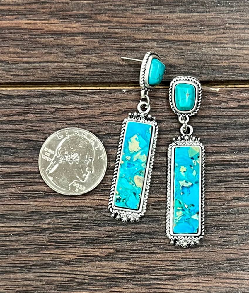 2.2" Western Bar Post Earrings
