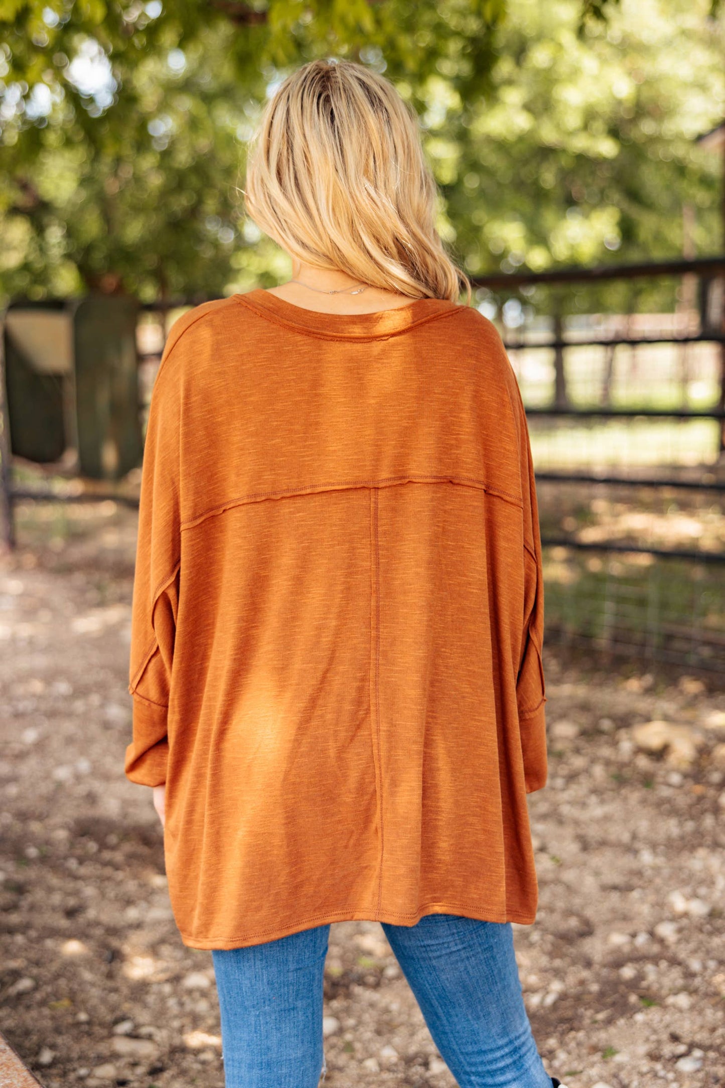 COPPER CREEK DRAPED TOP