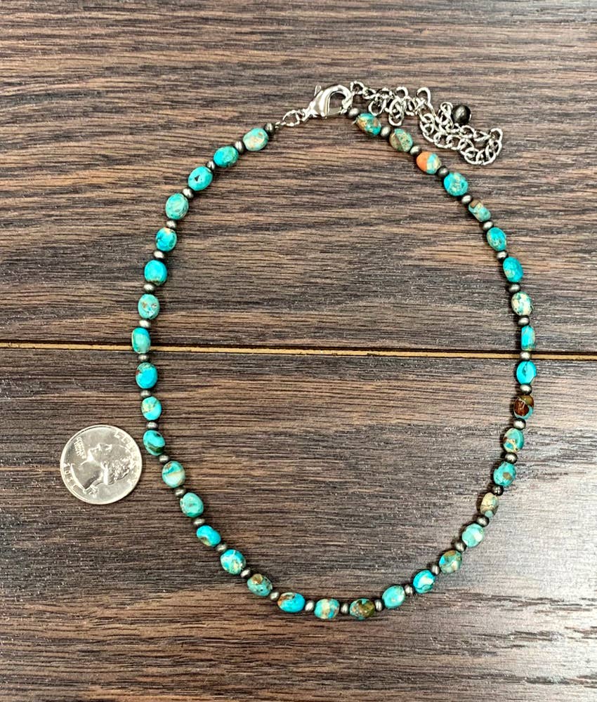 16" 7mm Oval Gemstone Necklace