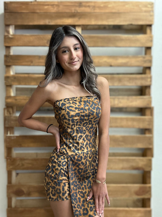 Lola Leopard Skort Romper