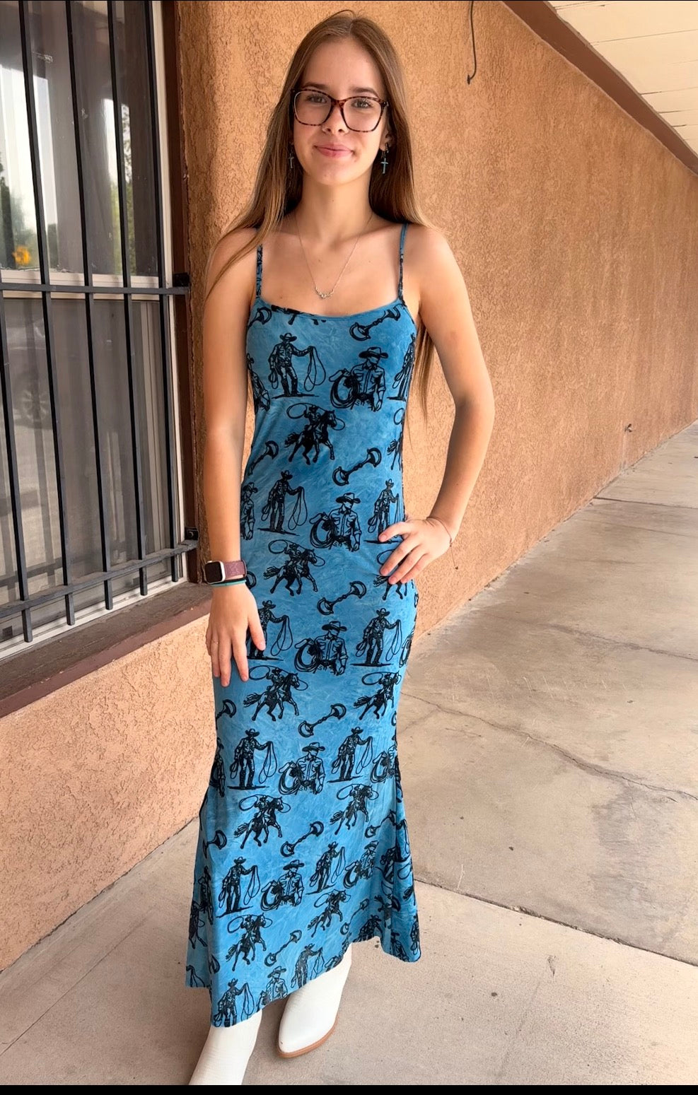 Snaffle Burnout Spaghetti Strap Dress