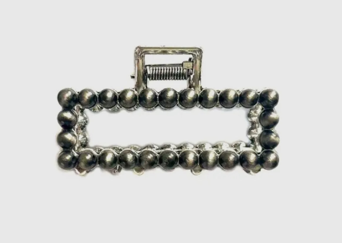 MINI NAVAJO PEARL CLAW CLIP