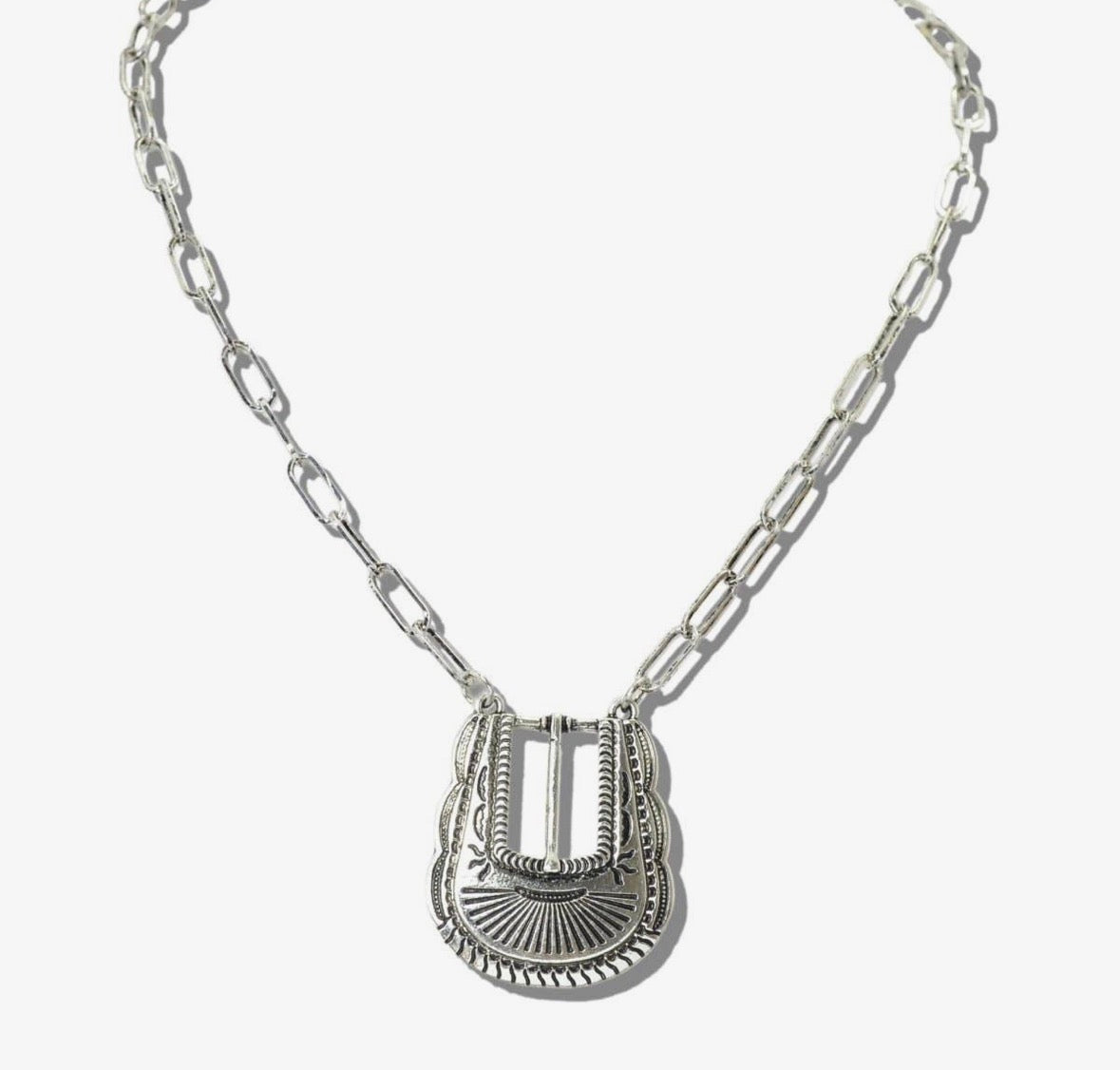 Buckle Paper Clip Necklace