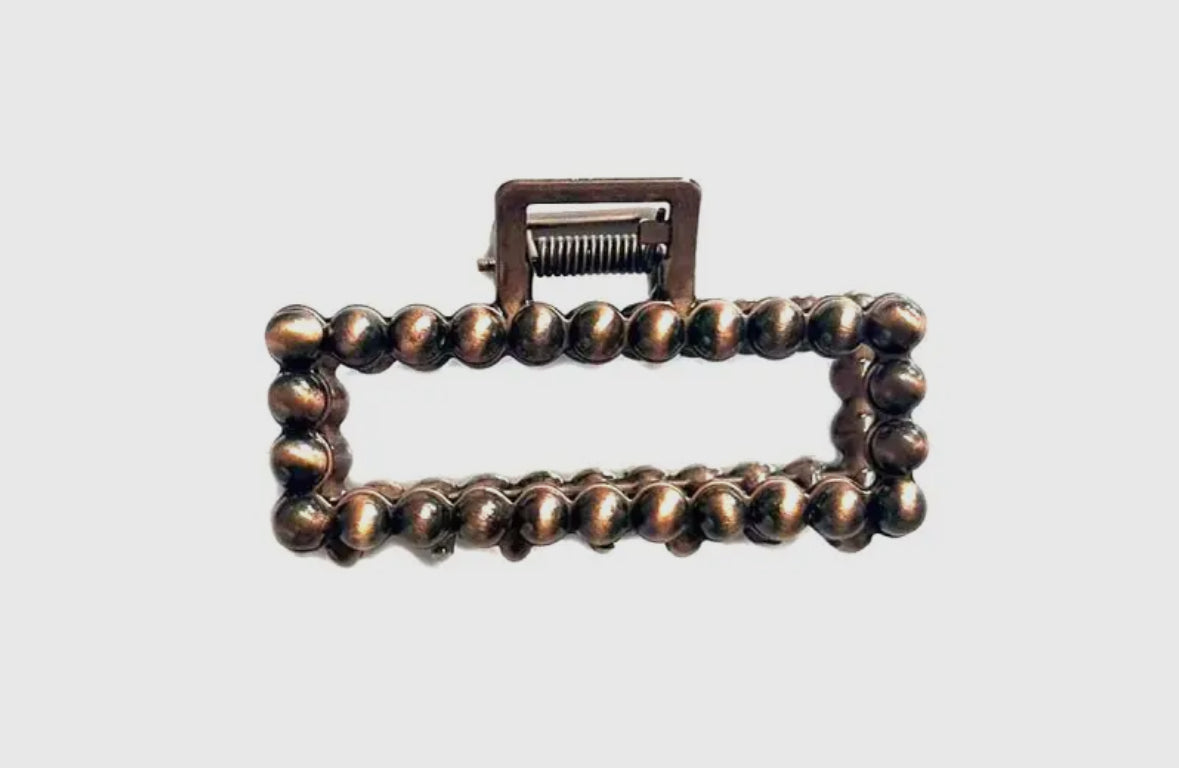 MINI NAVAJO PEARL CLAW CLIP