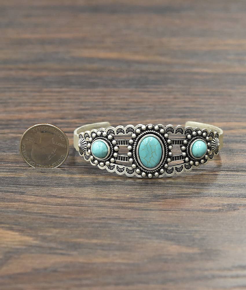 Western Turquoise Cuff Bracelet