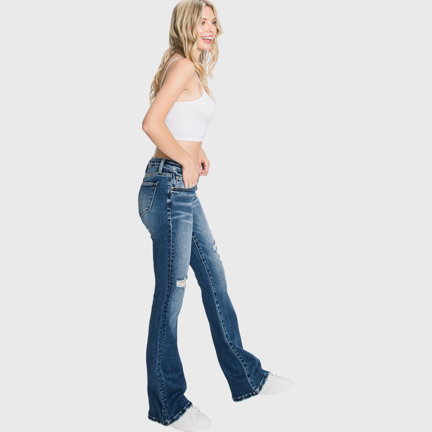 Cute as a Button Fly Denim
