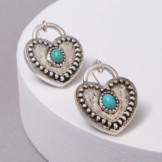 Heart Locket Dangle Earrings