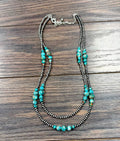 22" Gemstone 2 Strand Necklace