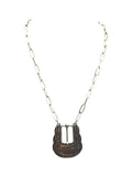 Western Belt Buckle Pendant Necklace