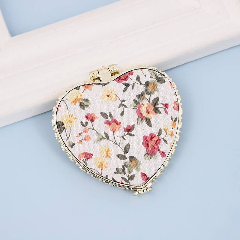 FLORAL COMPACT MIRROR