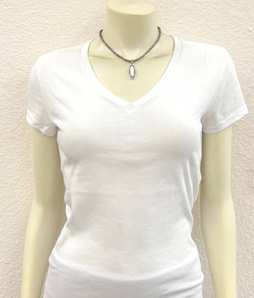 15" White Necklace