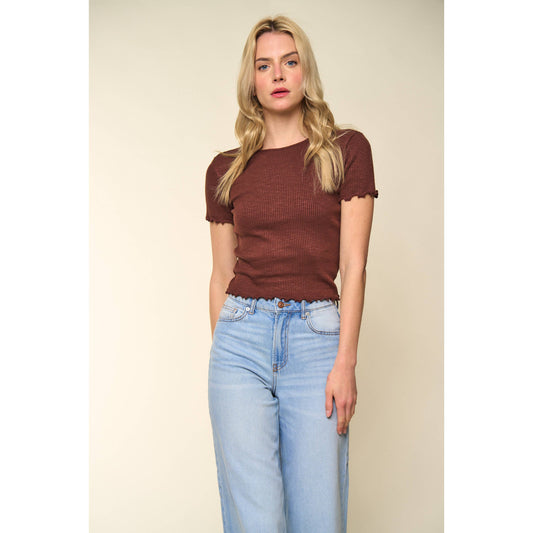 SS Rib Knit Tee