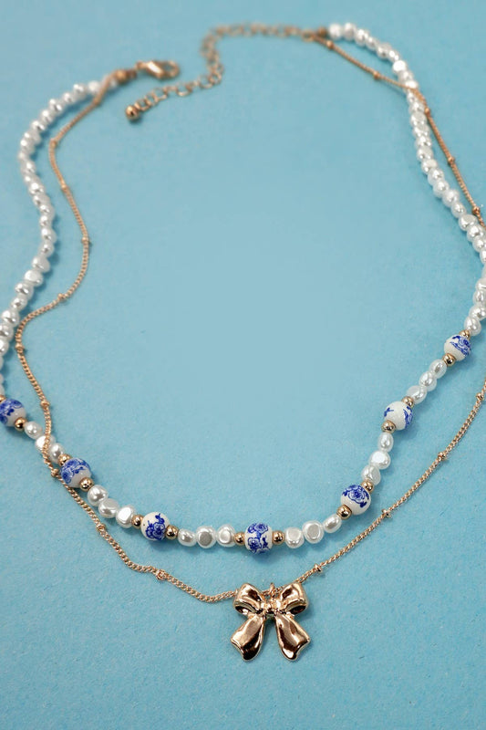 Ceramic Porcelain Pearl Bow