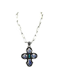 Large Cross Bluebonnet Necklace