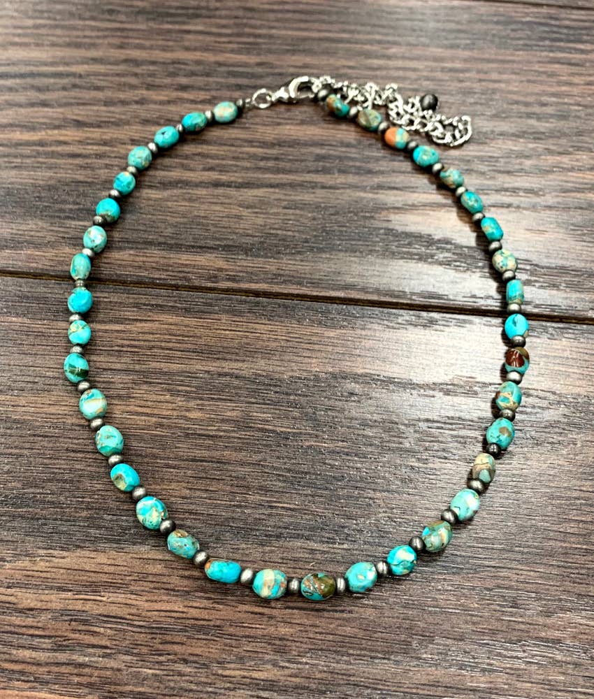 16" 7mm Oval Gemstone Necklace